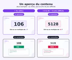 Aperçu - Présentation / Support pour le tableau - Les multiples — 80 exercices CM1-CM2 - Page de couverture