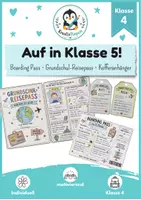 Vorschau - Arbeitsblätter - Abschluss Klasse 4 – Boarding Pass, Reisepass & Kofferanhänger Grundschule Kunst ohne Vorbereitung - Deckblatt