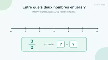 Aperçu - Feuilles d'exercices - Encadrer les fractions — 80 exercices CM1 - Page 1