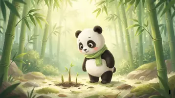 Vorschau - Bildkarten - Kamishibai – Tom, der Panda lernt Geduld | Soziales Lernen - Seite 1