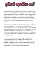 Vorschau - Arbeitsblätter - Multiple Choice: ¿Qué opción es? Fußball WM Spanisch - Seite 1