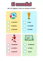 Vorschau - Arbeitsblätter - Multiple Choice: ¿Qué opción es? Fußball WM Spanisch - Seite 2