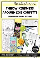 Vorschau - Poster - Klassenposter / kooperatives Poster - Throw kindness like confetti - Deckblatt