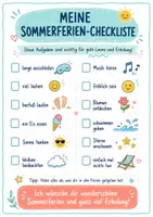 Vorschau - Stundenentwürfe - Sommerferien Checkliste - Hausaufgaben für die Sommerferien - Seite 1