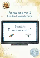 Vorschau - Spiele - Einmaleins mit 8 - Blitzblick - digitale Tafel - 2./3. Klasse - Deckblatt