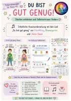 Vorschau - Stundenentwürfe - Du bist gut genug ❤️ Stärken entdecken und Selbstvertrauen fördern! - Fächerübergreifendes Projekt zur Botschaft des Liedes „Du bist gut genug“ von KitschKrieg, Blumengarten und Shirin David - Deckblatt