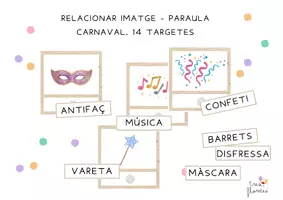 Vista previa - Tarjetas / Manipulativos - RELACIÓ IMATGE - PARAULA (CARNAVAL) - página 1