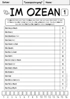 Vorschau - Arbeitsblätter - Meerestiere | Lesespaziergang - Seite 1
