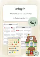 Vorschau - Arbeitsblätter - Verdoppeln - Arbeitsblätter und Zauberkarte - Deckblatt