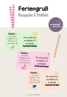 Vorschau - Anderer Materialtyp - Feriengruß - Prickelnde Ferien - Deckblatt