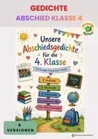 Vorschau - Text - Gedichte 4. Klasse / Abschied /Schulwechsel / Grundschulzeit - Deckblatt