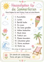 Vorschau - Anderer Materialtyp - Hausaufgaben Checkliste Sommerferien - Deckblatt