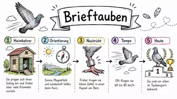 Vorschau - Arbeitsblätter - Arbeitsblätter zum Thema "Brieftaube" + Lösung & MP3 + Mindmap + Infografik - Seite 1