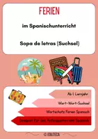 Vorschau - Arbeitsblätter - Sopa de letras / Suchsel: Ferien (Spanisch) - Deckblatt