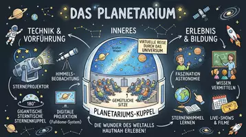 Vorschau - Arbeitsblätter - Arbeitsblätter zum Thema "Planetarium" + Lösung & MP3 + Infografik - Seite 1