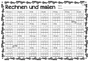 Aperçu - Feuilles d'exercices - Rechen-Mal-Blätter - Addition bis 100 (Halloween) Additions Mathématiques Allemand - Page 3