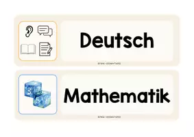 Vorschau - Präsentationen/Tafelbilder - Tagestransparenz für Schweizer Schulfächer, Morgenkreis, Tagesablauf - Seite 1