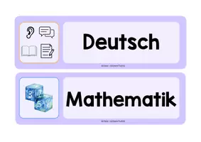 Vorschau - Präsentationen/Tafelbilder - Tagestransparenz für Schweizer Schulfächer, Morgenkreis, Tagesablauf - Seite 1