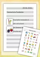 Vorschau - Aufgabenkarten - Sommerliche Purzelsätze (38 Schüttelsätze, Klasse 1–2, differenziert, mit Selbstkontrolle) - Seite 1