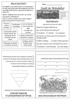 Vorschau - Arbeitsblätter - Mini Heft : Thema Mittelalterliche Stadt - Deckblatt
