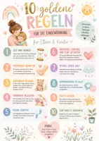 Vorschau - Bildkarten - 10 Goldene Regeln zur Eingewöhnung – Poster für Kita, Kindergarten & Krippe | Elternarbeit | Eingewöhnungszeit | PDF Sofort-Download - Seite 1