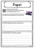 Vorschau - Unterrichtsreihen - Papst Lückentext mit Wortspeicher Hörverstehen und Suchsel - Seite 3