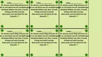 Vorschau - Anderer Materialtyp - Abschiedsgeschenk - Kleeblatt, Glück - Seite 2