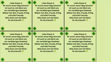 Vorschau - Anderer Materialtyp - Abschiedsgeschenk - Kleeblatt, Glück - Seite 1