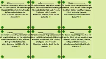 Vorschau - Anderer Materialtyp - Abschiedsgeschenk - Kleeblatt, Glück - Seite 3