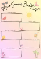 Vorschau - Arbeitsblätter - Meine Sommer-Bucket-List (letzte Stunden vor den Ferien) - Seite 1