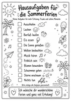 Vorschau - Anderer Materialtyp - Hausaufgaben Checkliste Sommerferien - Seite 2