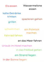 Vorschau - Arbeitsblätter - Aktivitäten im Sommer DaZ A1 - Seite 1
