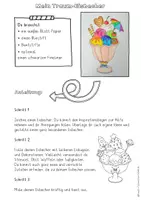 Vorschau - Mal- und Bastelvorlagen - Kunst im Sommer, mein Traum-Eisbecher, Kunst Grundschule Eisbecher gestalten - Seite 1