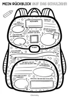 Vorschau - Arbeitsblätter - Rucksack Rückblick auf das Schuljahr zum Schuljahresende & Sommer - Seite 1