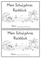 Vorschau - Arbeitsblätter - Rückblick, Reflexion Mein Schuljahr Arbeitsheft Schuljahresende - Seite 1