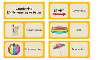 Vorschau - Spiele - Materialpaket Lesen Ein Sommertag zu Hause - Seite 1