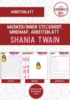 Vorschau - Arbeitsblätter - Musiker/innen aus den 1990ern: Shania Twain - Deckblatt