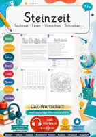 Vorschau - Mal- und Bastelvorlagen - Steinzeit Sachtext Lesen Klasse 4 - Deckblatt