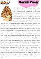Vorschau - Arbeitsblätter - Musiker/innen aus den 1990ern: Mariah Carey - Seite 1