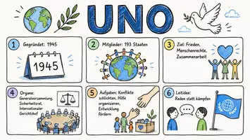Vorschau - Arbeitsblätter - Arbeitsblatt "UNO" + Onlineübung & MP3 + Infografik - Seite 1