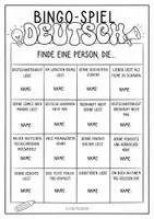 Vorschau - Arbeitsblätter - Bingo Spiel für das Schuljahresende im Deutschunterricht: Finde eine Person, die… - Seite 1