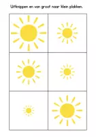 Voorbeeld - Uitknippen en van groot naar klein plakken (Thema zomer) - Pagina 2