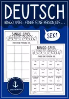 Vorschau - Arbeitsblätter - Bingo Spiel für das Schuljahresende im Deutschunterricht: Finde eine Person, die… - Deckblatt
