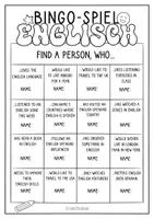 Vorschau - Arbeitsblätter - Englischunterricht Bingo Spiel für das Schuljahresende: Finde eine Person, die… - Seite 1