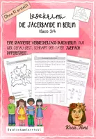 Vorschau - Arbeitsblätter - Lesekrimi – Die Jägerbande | Berlin | Leseverstehen, Stationenarbeit & Differenzierung (Deutsch Klasse 3, 4) - Deckblatt