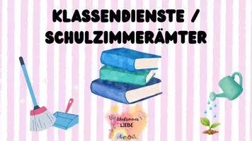 Vorschau - Präsentationen/Tafelbilder - Vorlagen Klassendienste / Schulämtli - Deckblatt