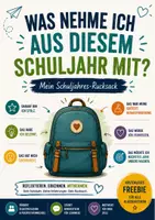 Vorschau - Arbeitsblätter - Was nehme ich aus diesem Schuljahr mit? – Mein Schuljahres-Rucksack | Kostenlose Reflexion zum Schuljahresende - Deckblatt