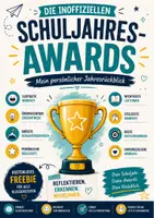 Vorschau - Arbeitsblätter - Die inoffiziellen Schuljahres-Awards – Kostenloses Reflexionsblatt zum Schuljahresende - Deckblatt
