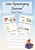 Vorschau - Spiele - Lesespaziergang Sommer, Deutsch Klasse 1 - Deckblatt