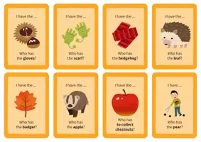 Vorschau - Spiele - Lesespiel Englisch: I have, who has? - Autumn / Fall (Herbst Wortschatz) - Seite 2